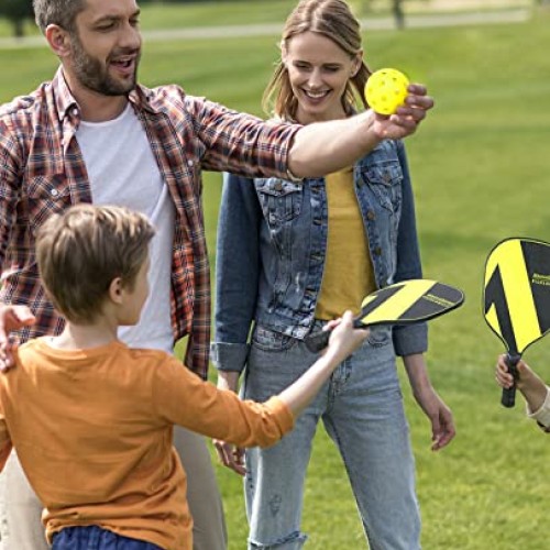 AboveGenius Pickleball Set with Net, Pickleball Paddles Set of 4, ...