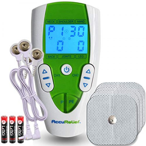 AccuRelief TENS Unit Pain Relief System - Muscle Stimulator For Pa...