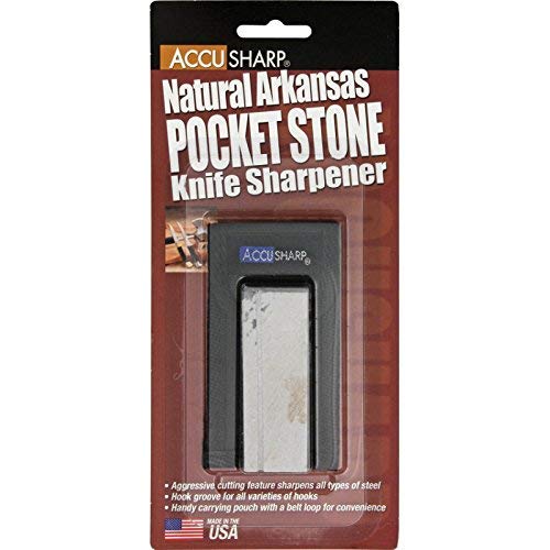 Accusharp 024C 3-Inch Natural Arkansas Sharpening Stone with Pouch