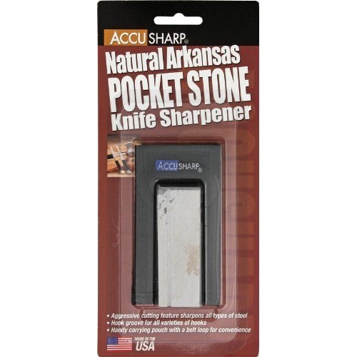 Accusharp 024C 3-Inch Natural Arkansas Sharpening Stone with Pouch