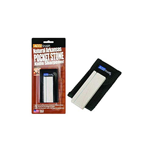 Accusharp 024C 3-Inch Natural Arkansas Sharpening Stone with Pouch