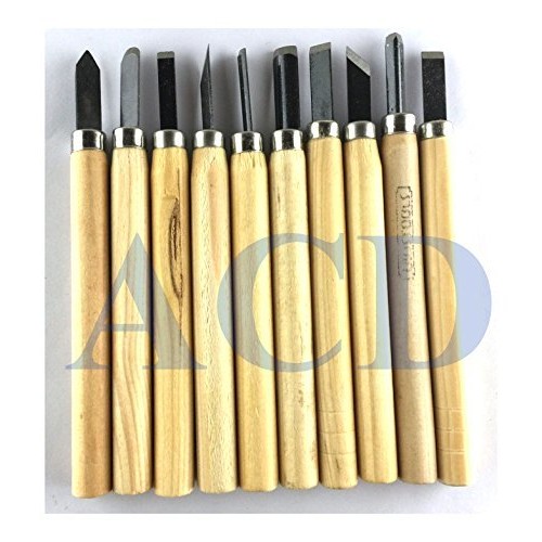 10 Piece Wood Carving Carvers Hand woodworkers Woodworking Chisel ...
