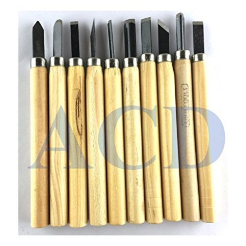 10 Piece Wood Carving Carvers Hand woodworkers Woodworking Chisel ...