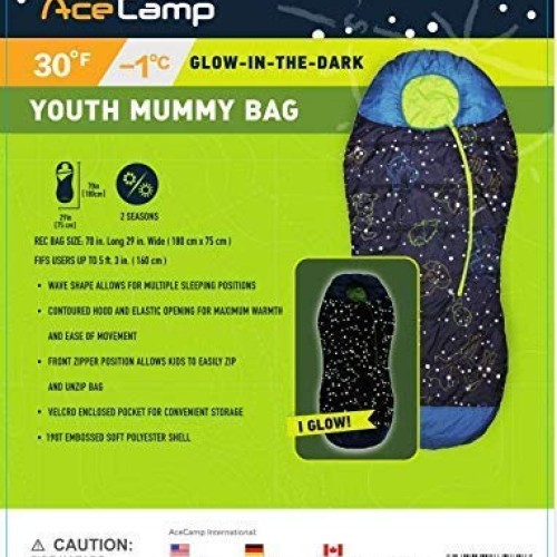 AceCamp Glow Mummy Parent Blue, Kids