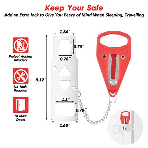 AceMining Portable Home Security Door Locker Travel Lockdown Locks...