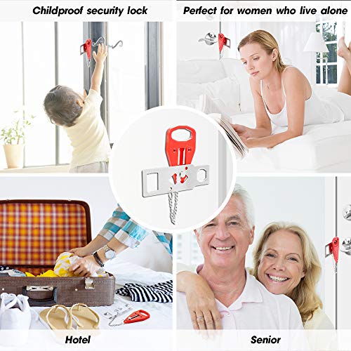 AceMining Portable Home Security Door Locker Travel Lockdown Locks...