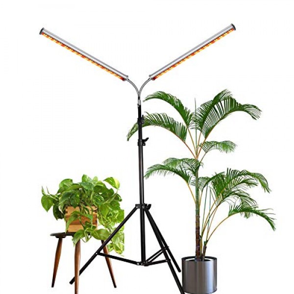Aceple LED Grow Light, Two Heads Gooseneck 60W Floor Lamp Easy to ...