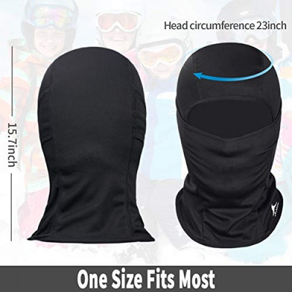 Achiou Balaclava Face Mask UV Protection for Men Women Ski Sun Hoo...