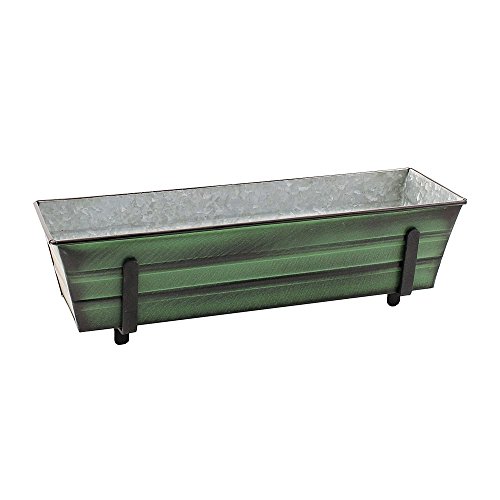 Achla Designs C-08 Small, Green Galvanized Steel Window Flower Box