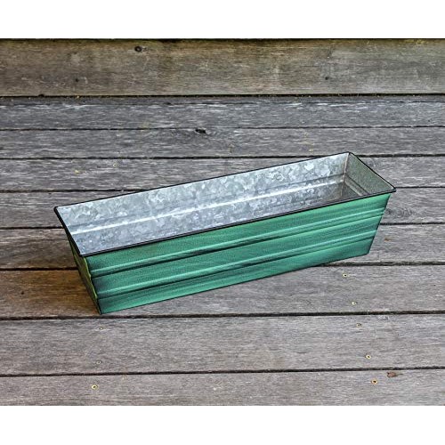 Achla Designs C-08 Small, Green Galvanized Steel Window Flower Box