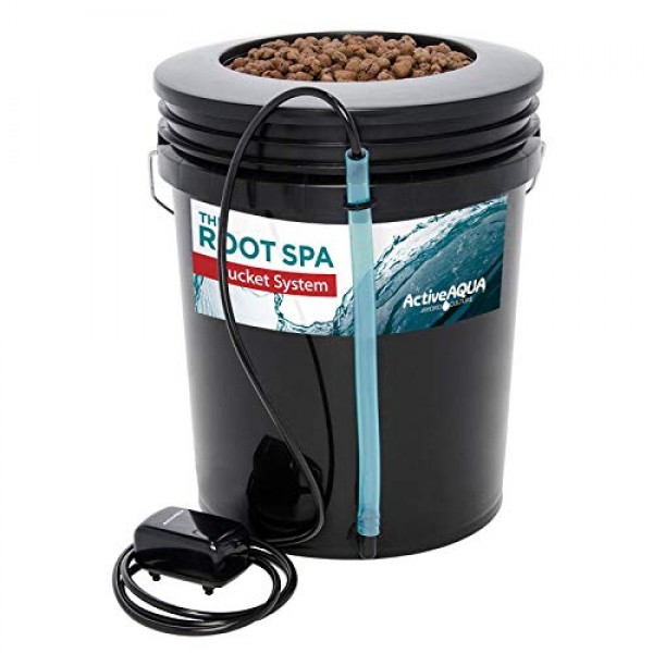 Active Aqua Root Spa 5 Ga. Hydroponic Bucket System Grow Kit, 2 Pa...