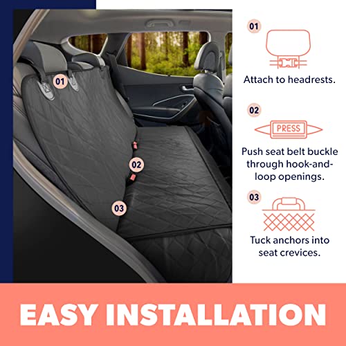 Active Pets Dog Car Seat Cover for Back Seat - Durable, Nonslip, W...