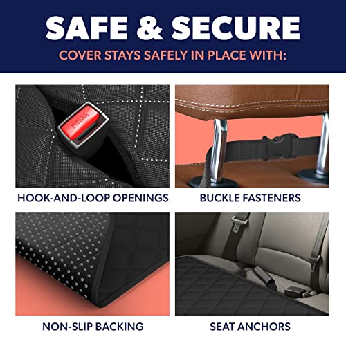Active Pets Dog Car Seat Cover for Back Seat - Durable, Nonslip, W...