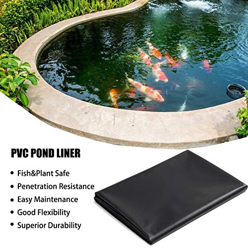 ACTREY 7 x 10 Feet 14.5 Mil PVC Pond Liner Pond Skins for Fish Pon...