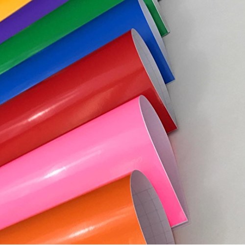 Adhesive Vinyl Sheets, 55 Pack of 12” x 12” in 37 Assorted Colors ...