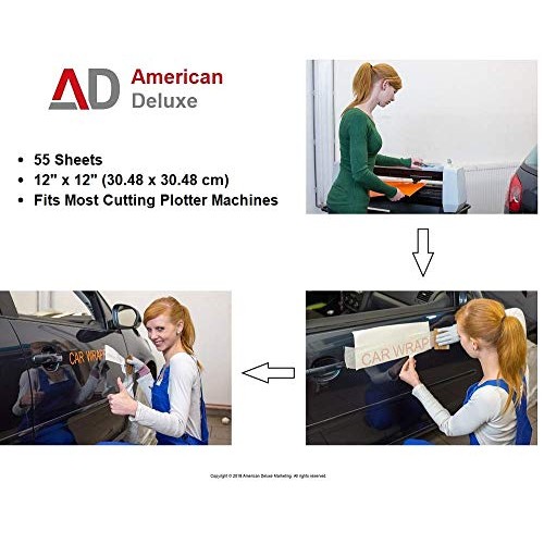 Adhesive Vinyl Sheets, 55 Pack of 12” x 12” in 37 Assorted Colors ...