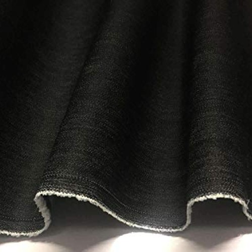 7.5oz Denim Fabric Classic Black Denim 55 Wide-Stretch Jeans Deni...