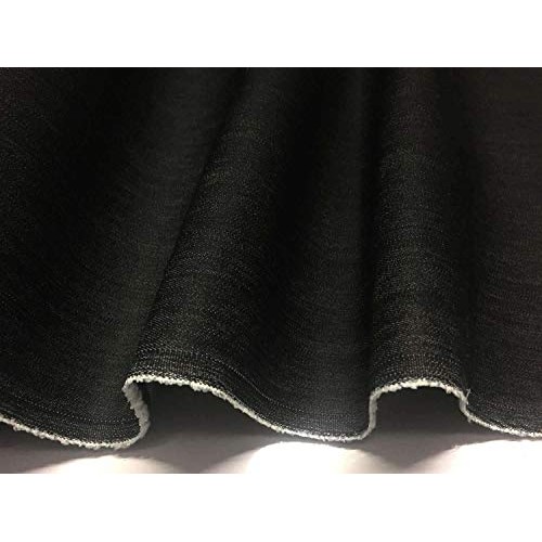 7.5oz Denim Fabric Classic Black Denim 55 Wide-Stretch Jeans Deni...