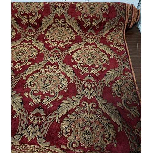 Chenille Baroque Upholstery, Damask Tapestry Chenille Fabric - Uph...