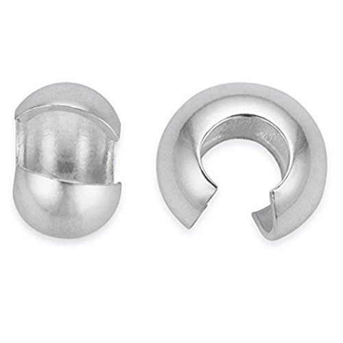 50pcs 925 Sterling Silver 4mm 0.16 Inch Crimp Bead K...
