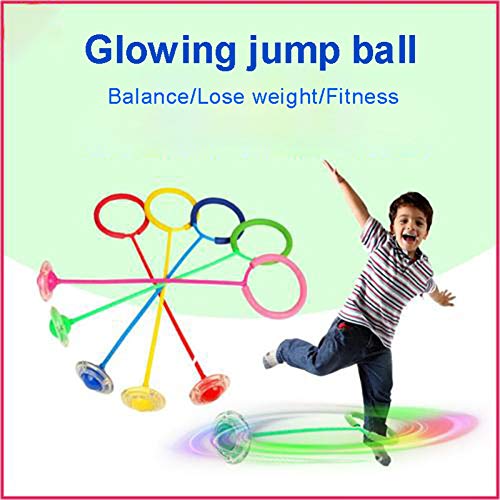Adarl Kids Skip It Ankle Toy, Foldable LED Flashing Jumping Ring, ...