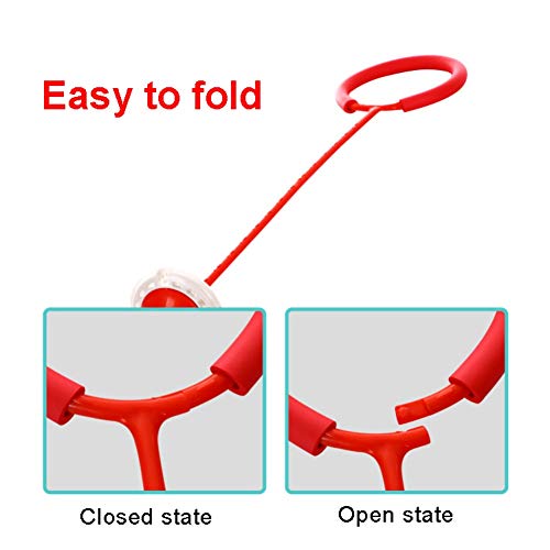 Adarl Kids Skip It Ankle Toy, Foldable LED Flashing Jumping Ring, ...