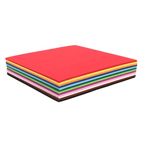 Craft Stiff Felt Squares - 12 x 12 Inch - Premium Colorful Hard Fa...