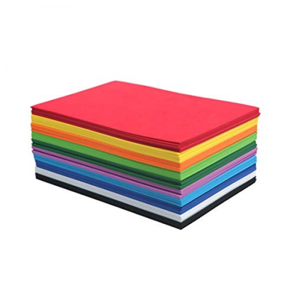 EVA Foam Handicraft Sheets 50 Pack - 6 x 9 Inches Colorful Craft...