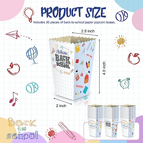 Adnee 30 Pieces Back to School Popcorn Boxes- First Day of School ...