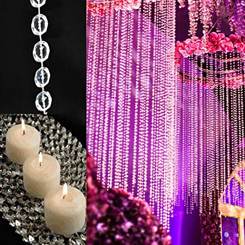 ADOSOUL 1 Pack Beads Octagonal Crystal Beads Window Door Curtains ...