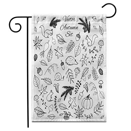 Adowyee 12x 18 Garden Flag Autumn Includes Foliage Rowan Berries...