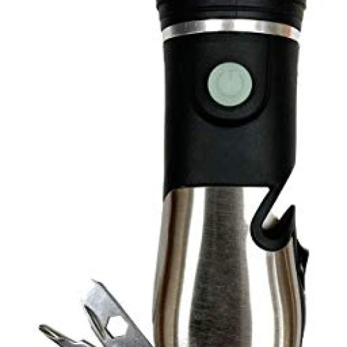 Zerodark 5pc tactical stainless steel multi tool flashlight seat b...