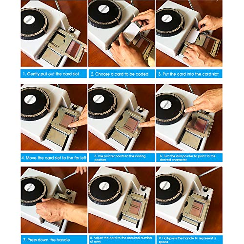 PVC Card Embossing Machine,72 Characters Manual Card Embosser,Bump...