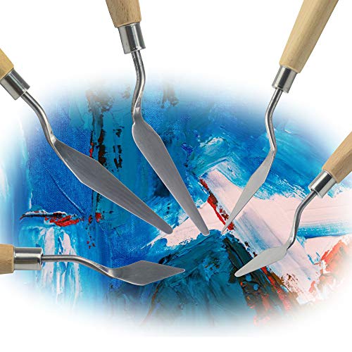 AebDerp 5 Pieces Painting Knives Oil Painting Scraper Shovel Paint...
