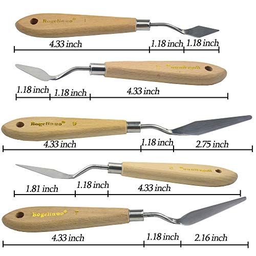 AebDerp 5 Pieces Painting Knives Oil Painting Scraper Shovel Paint...