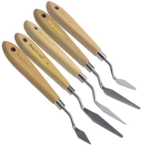 AebDerp 5 Pieces Painting Knives Oil Painting Scraper Shovel Paint...