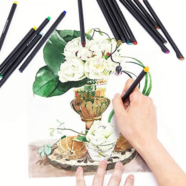 36 Colors Journal Planner Pens, Colored Fine Point Markers Drawing...