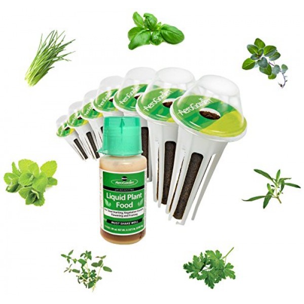 AeroGarden Italian parsley savory thyme mint basil oregano Herb Seed Pod Kit 7pc 