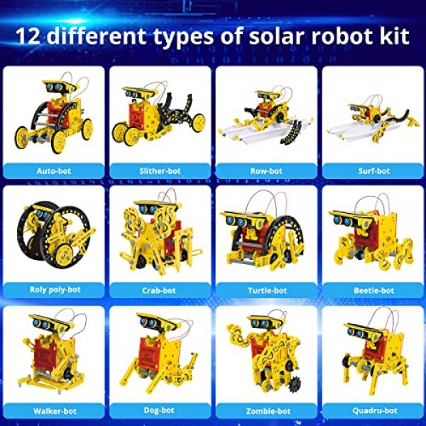 AESGOGO STEM Projects for Kids Ages 8-12, Solar Robot Science Kits...