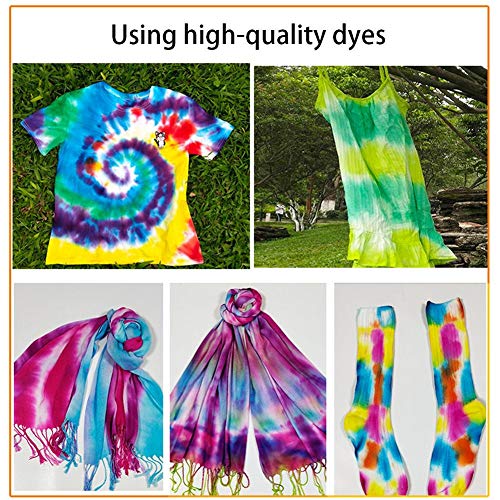 24 Colors Tie-dye Kit,Fabric Dye,One-Step Tie Dye Kits,Tie Dye Shi...