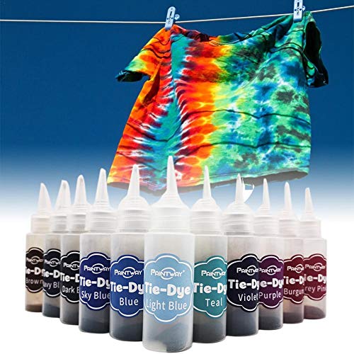24 Colors Tie-dye Kit,Fabric Dye,One-Step Tie Dye Kits,Tie Dye Shi...