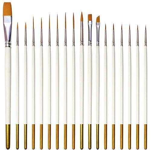 18 Pcs Detail Fine Miniature Figurine Paint Brushes Mini Micro Pai...