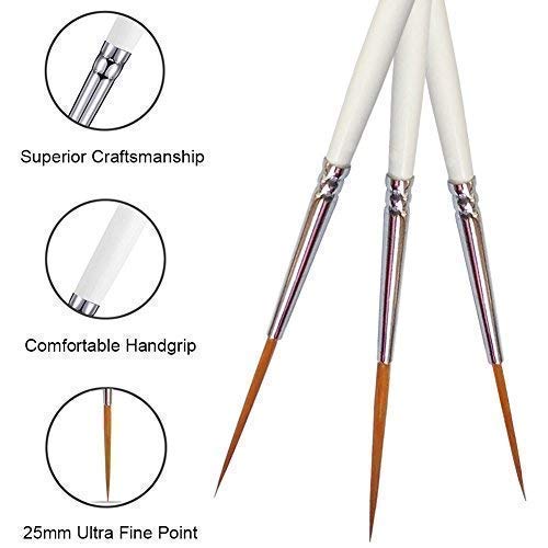 18 Pcs Detail Fine Miniature Figurine Paint Brushes Mini Micro Pai...