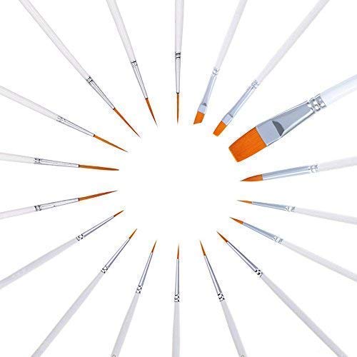 18 Pcs Detail Fine Miniature Figurine Paint Brushes Mini Micro Pai...
