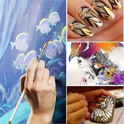 18 Pcs Detail Fine Miniature Figurine Paint Brushes Mini Micro Pai...