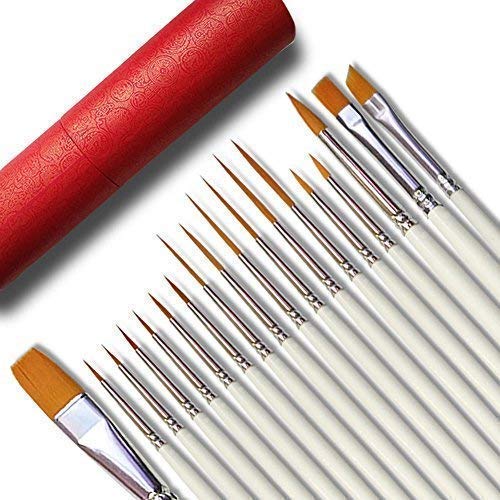 18 Pcs Detail Fine Miniature Figurine Paint Brushes Mini Micro Pai...