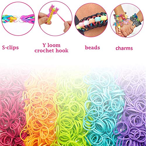 Affect Shop 7100+pcs 18 Colors Rubber Bands Loom Kit with Accessor...