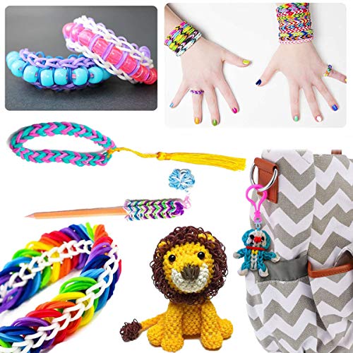 Affect Shop 7100+pcs 18 Colors Rubber Bands Loom Kit with Accessor...