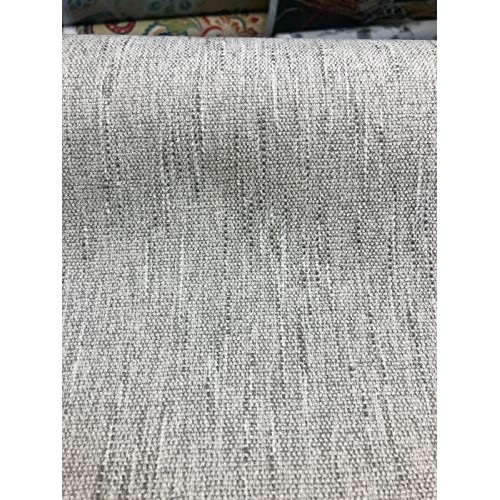 Avenger Pumice White Gray Tweed Soft Chenille Upholstery Fabric by...