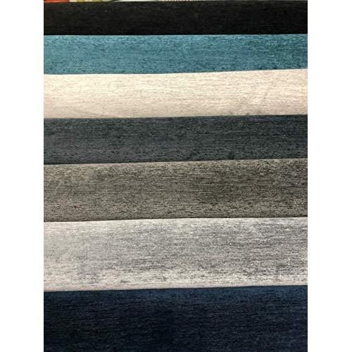 Barcelona Black Soft Chenille Upholstery Fabric By The Yard